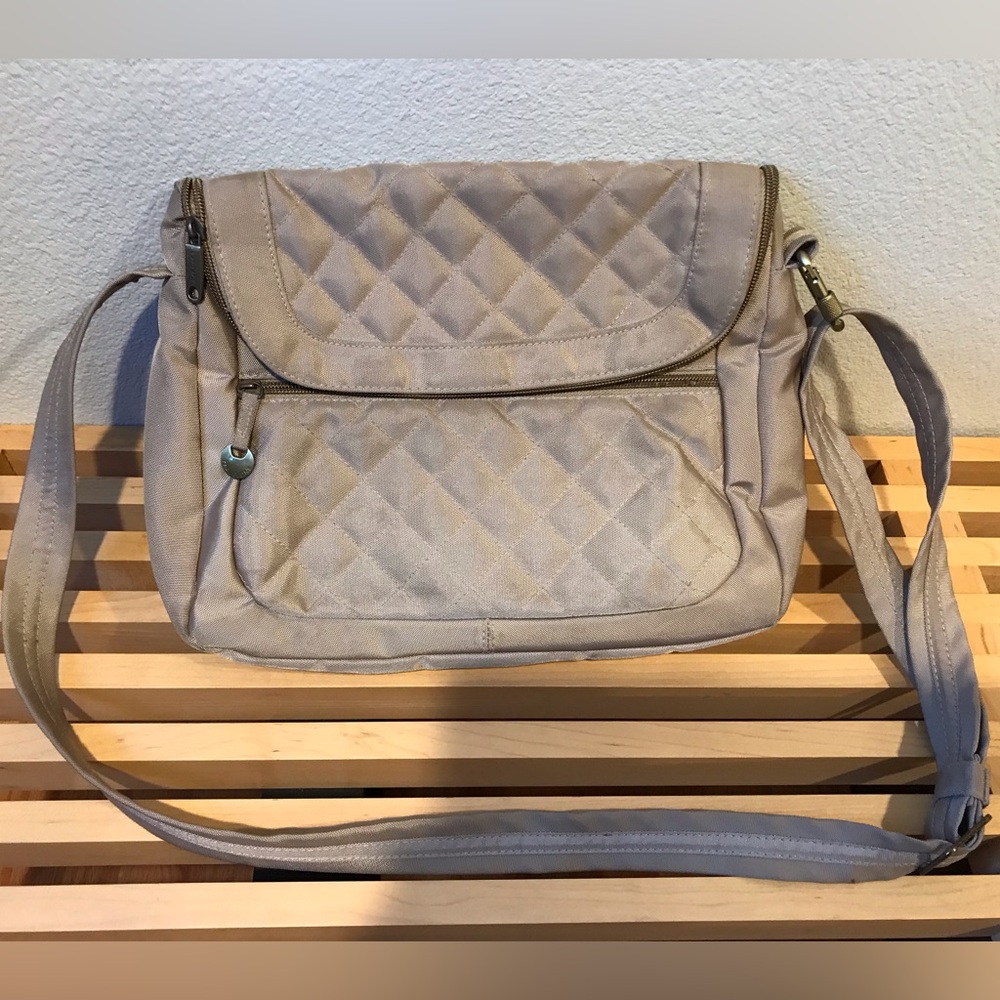Quilted Tan Crossbody